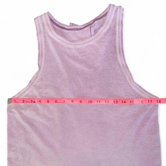 Lululemon athletica All Tied Up Lavender Purple Tank Top Open Tie Back Shirt - Picture 6 of 7